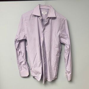 Eton Men's Purple Checkered Dress Shirt